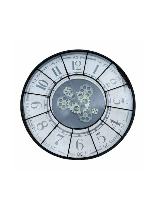 MSA Antikes Wanduhr Metallisch Schwarz Ø56cm