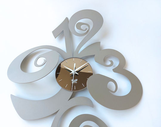Arti E Mestieri 3D Wall Clock Metallic Beige 46x60cm