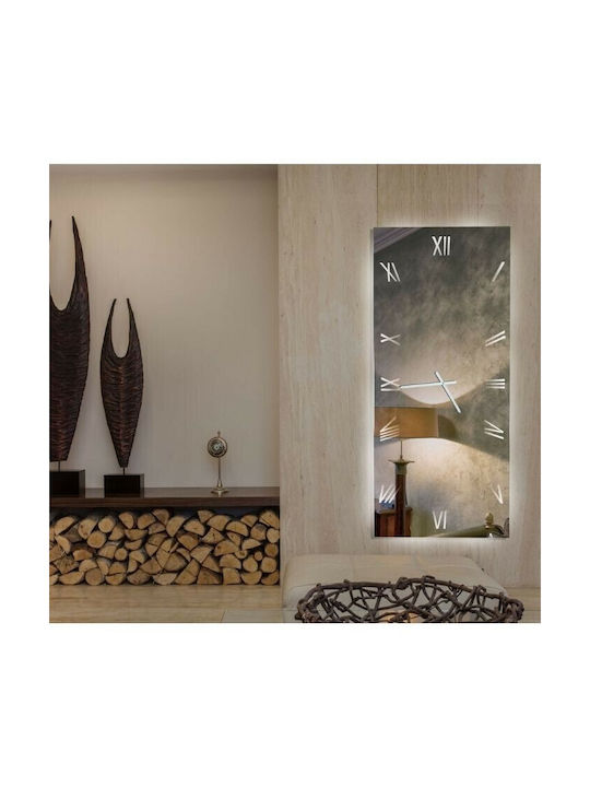 Ploumatos Ceas de Perete Oglindă Alb 80x158cm