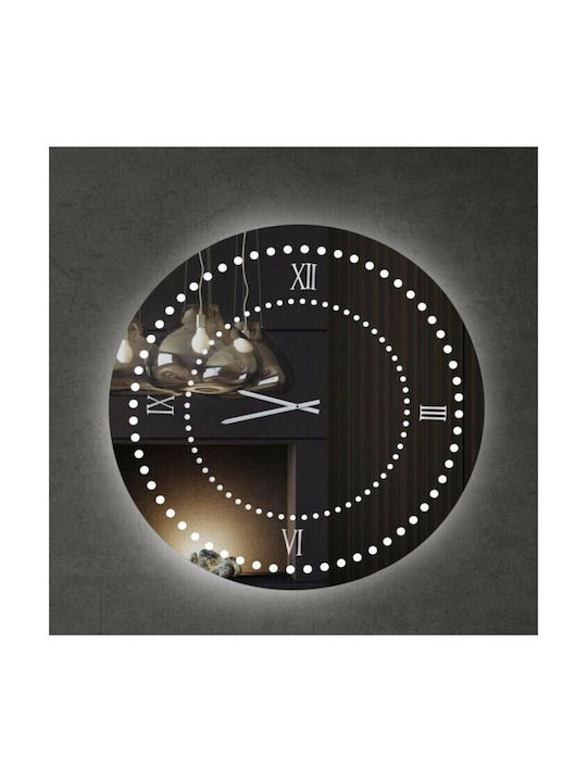 Ploumatos Wall Clock Mirror White Ø104cm