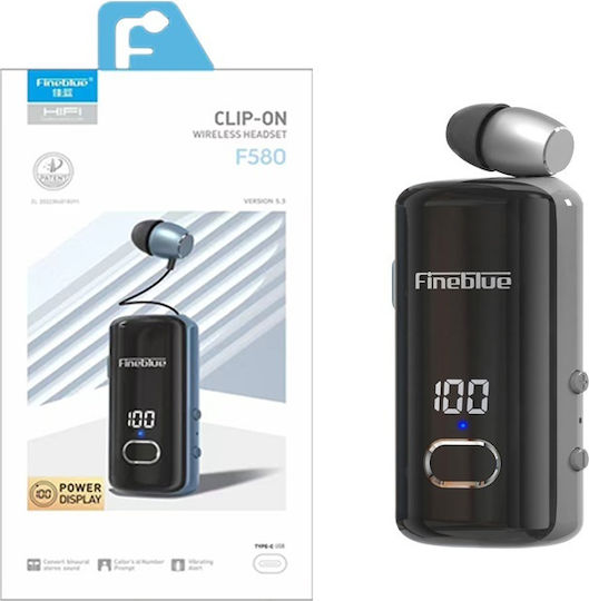 Fineblue F580 In-ear Bluetooth Handsfree Ακουστικό Μαύρο