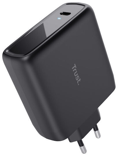 Trust Încărcător cu Port USB-C și Cablu USB-C 100W Quick Charge 3.0 Negruς (Maxo)