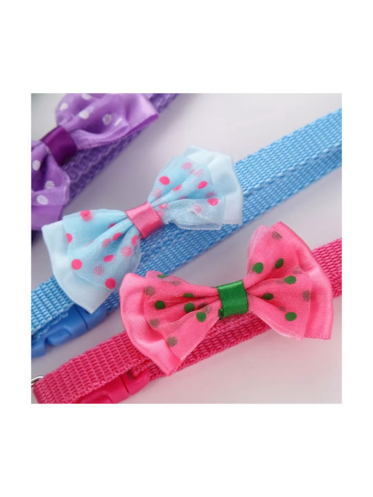 Dog Collar with a bow tie 10mm Blue