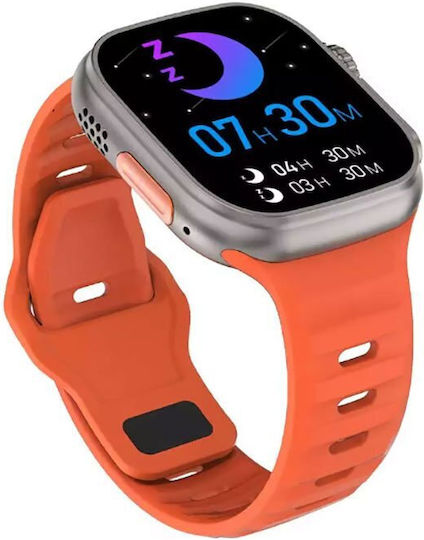 NO.1 DT8 Ultra+ 43mm Smartwatch με Παλμογράφο (Μαύρο)