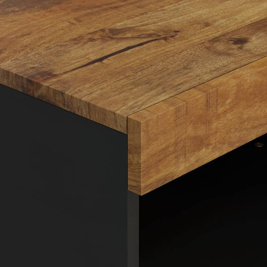 TV-Ständer aus Massivholz Schwarz M60xP33xH43.5cm