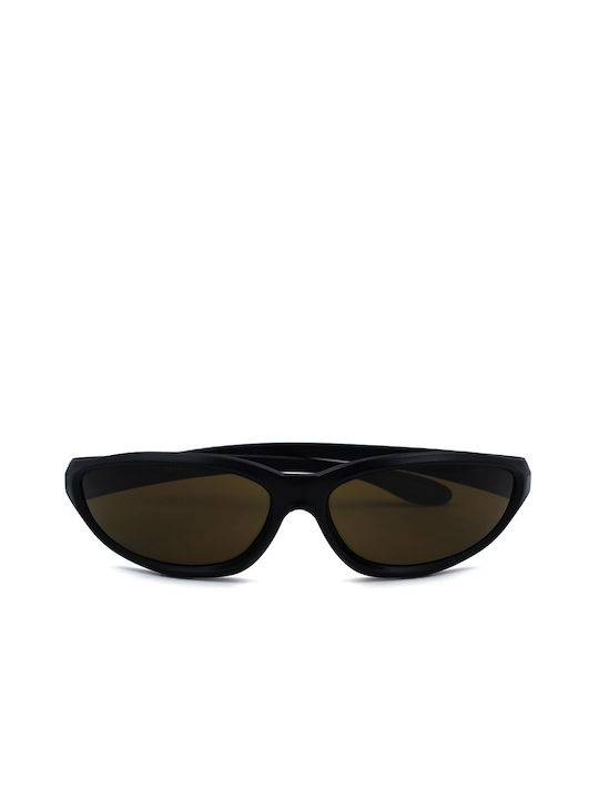 Vuarnet Sunglasses with Black Plastic Frame and Brown Lens 039