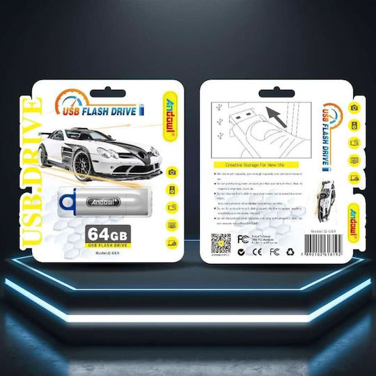 Andowl Q-U064 64GB USB 2.0 Stick Argintiu