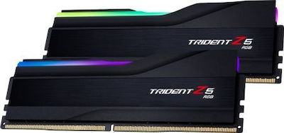 G.Skill Trident Z5 RGB 64ГБ DDR5 RAM с 2 модула (2x32GB) и Скорост 6000 за Настолен компютър