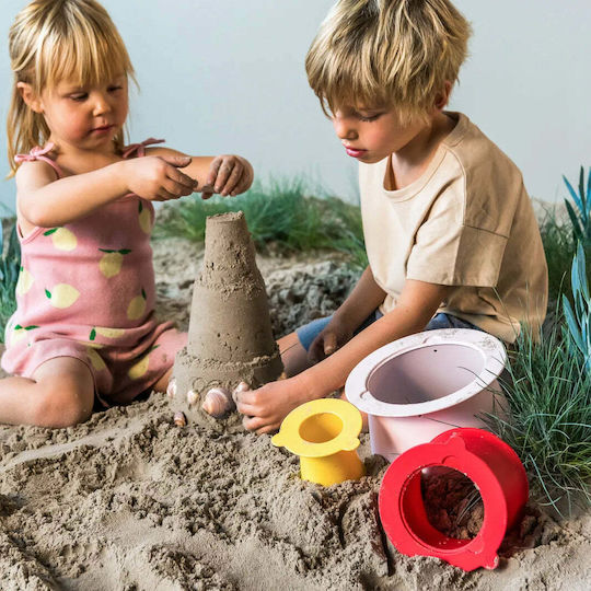 Quut Sand Beach Bucket Set with Accessories Pink 3pcs