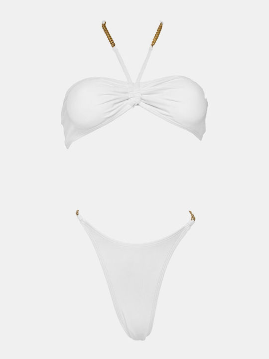 Bikini Set with Removable Padding Brazil White