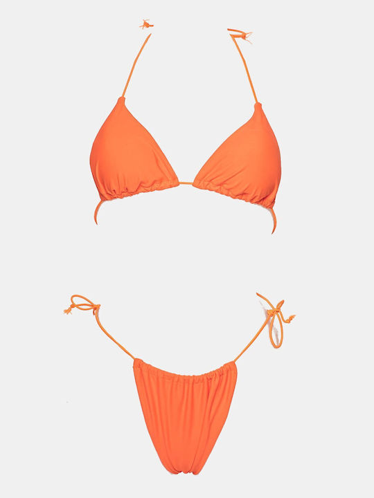 Bikini-Set Dreieck mit Abnehmbarer Verstärkung Orange