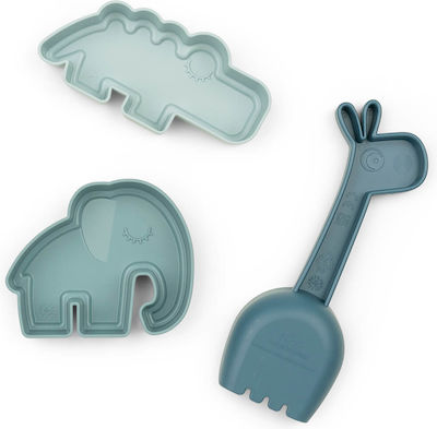 Done by Deer Sand Plastic Sand Molds Set Blue (3pcs)