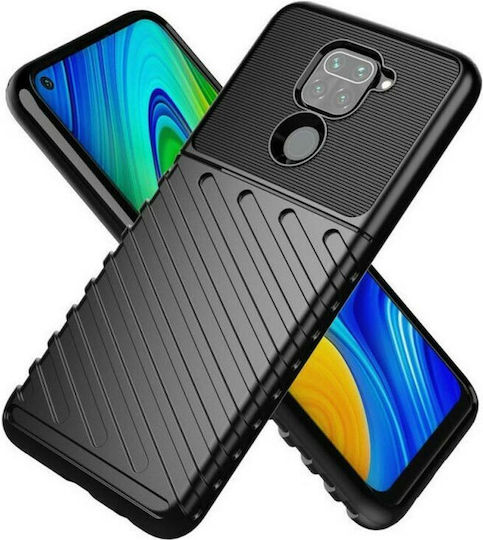 Nexeri Back Cover Σιλικόνης Μαύρο (Redmi Note 9)