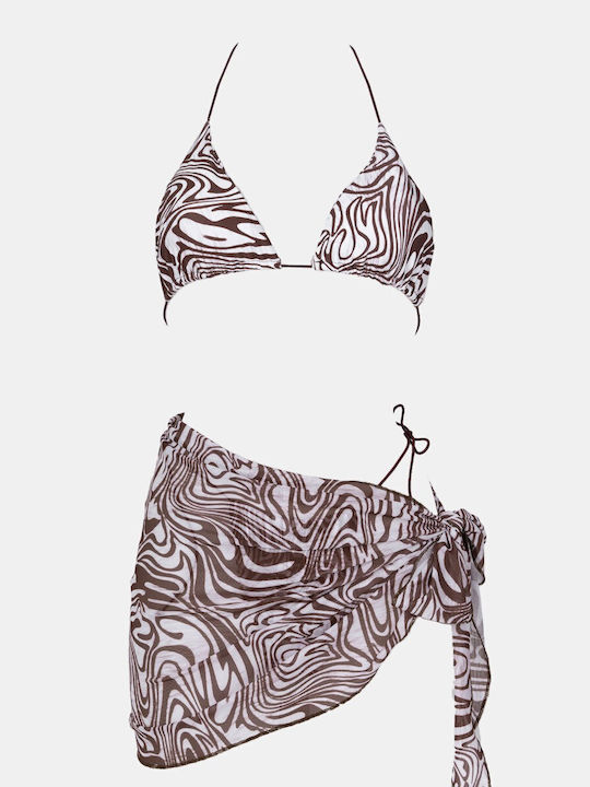 Bikini-Set 3-teilig Braun