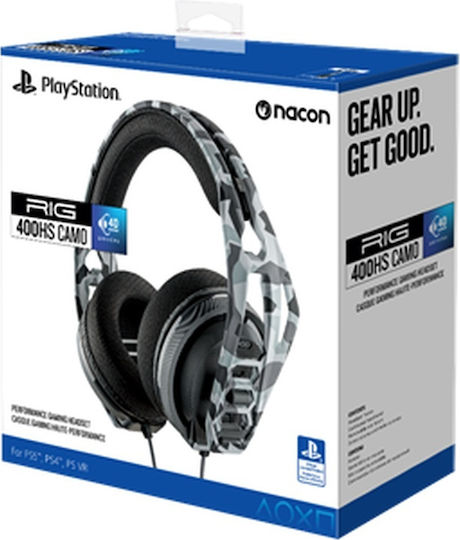 Plantronics RIG 400HS Over Ear Gaming Headset με σύνδεση 3.5mm Γκρι