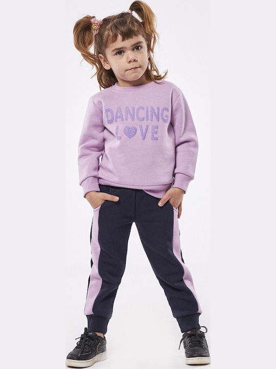 Evita Kinder Sweatpants Set - Jogginganzug Lila Evita Kinder Sweatpants Set - Jogginganzug Lila