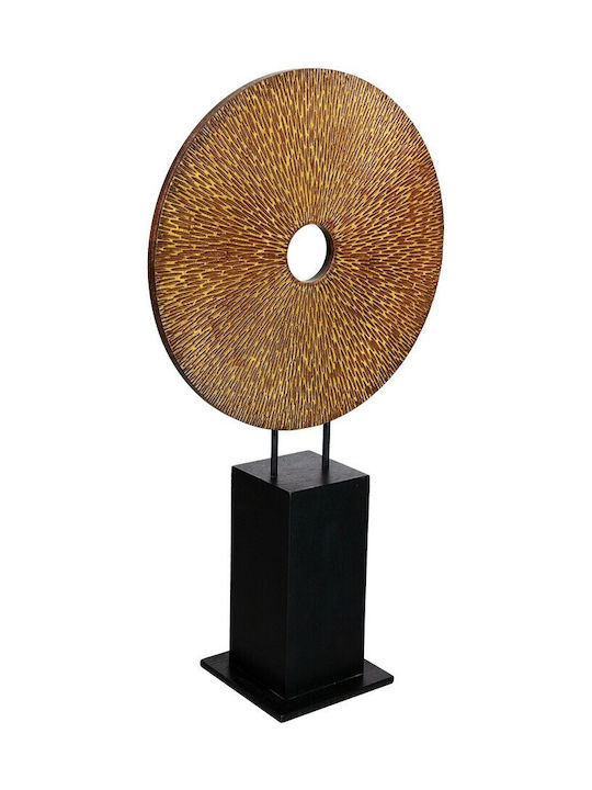 Wooden Abstract Table Decor 40x40x71cm