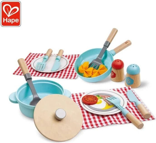 Hape Комплект за Готвене и Сервиране от Дърво Английски за 3+ Години 21 Части