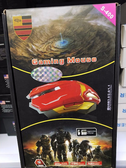 Weibo S-400 Gaming Ποντίκι 3200 DPI Κόκκινο