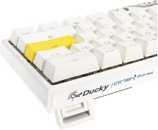 Ducky One 2 Pro Mini Gaming Mechanical Keyboard 60% with Gateron Yellow switches and RGB lighting (English US) White