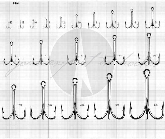 VMC O' Shaughnessy Treble 9617 BZ Fishing Hooks Set 100pcs No14