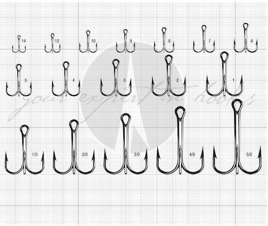 VMC Round Treble 9649 BZ Fishing Hooks Set 100pcs No9