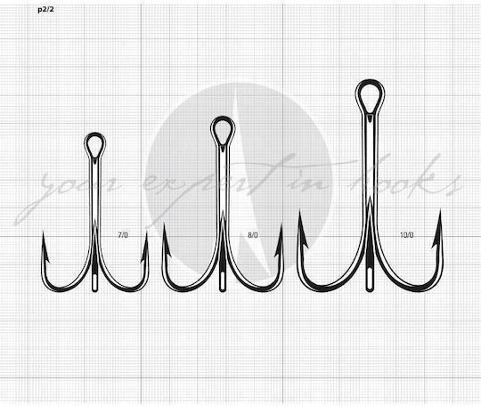 VMC O' Shaughnessy Treble 9617 BZ Fishing Hooks Set 100pcs No7