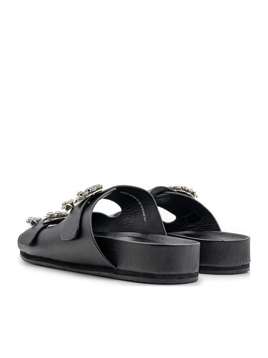 Women's Flat Sandals in Black Color