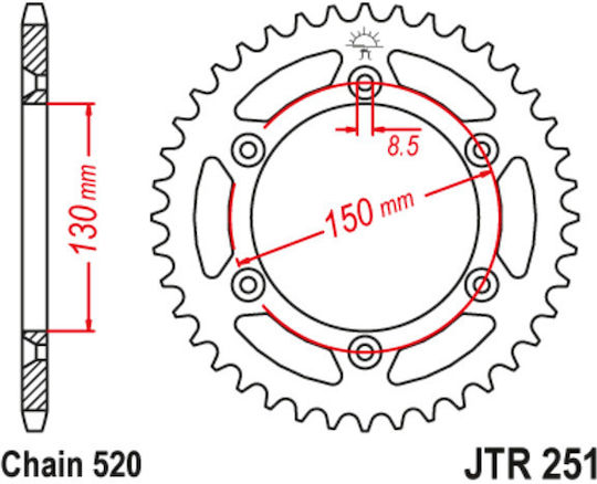 JT Sprockets Rear Sprocket for Yamaha YZ 250 / WR