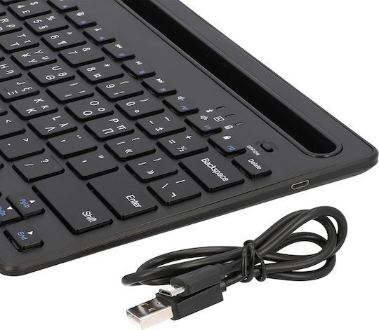 Lamtech LAM022124 Fără fir Bluetooth Doar tastatura pentru Tabletă Greacă Negru