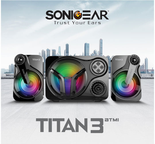 Sonic Gear Titan 3 2.1 Wireless Speakers with Bluetooth 6W Black