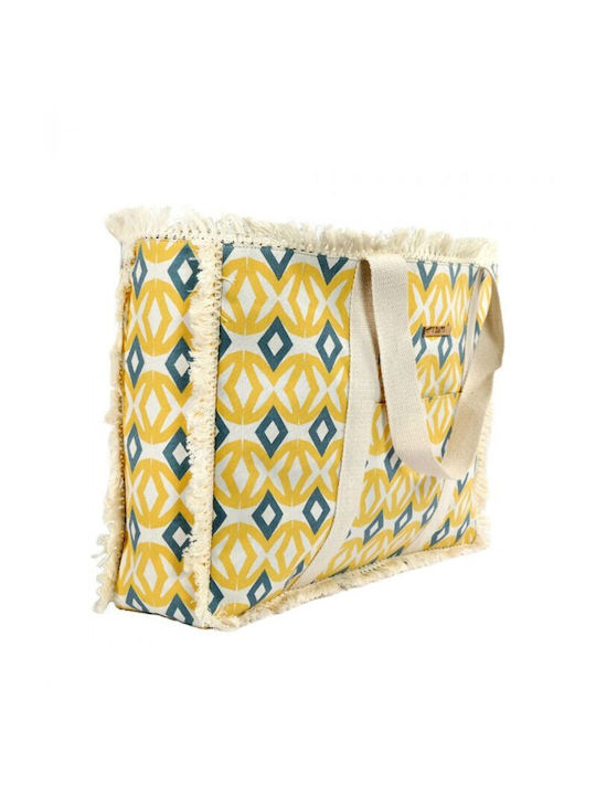 Achilleas Accessories Fabric Beach Bag Yellow