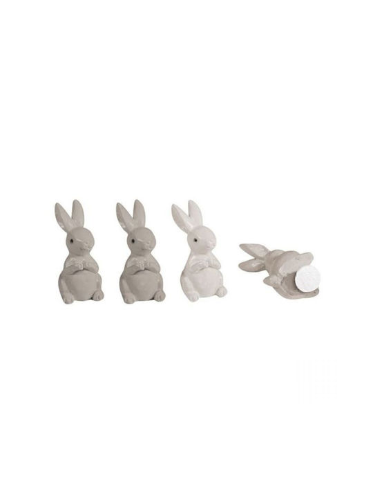 Rayher Set of Decorative Rabbits made of Ceramic 2x2x4cm 4pcs