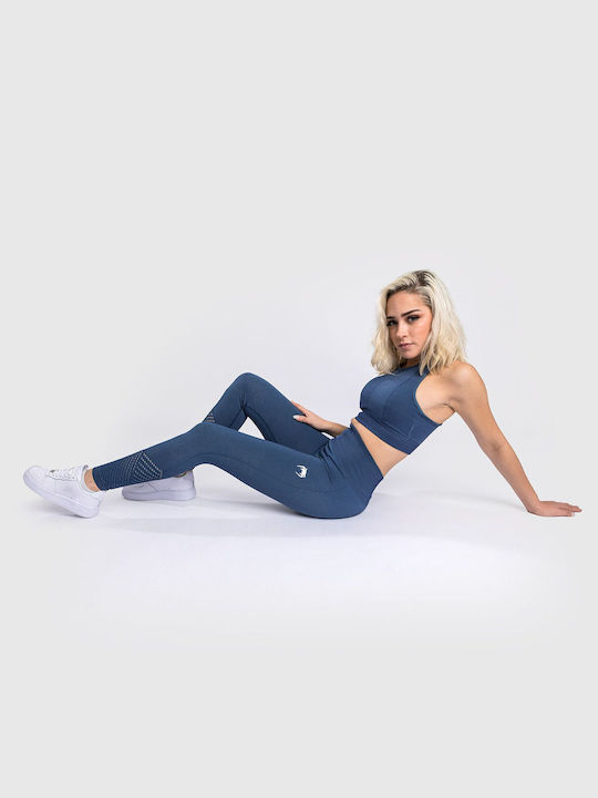 Venum Sparring Seamless 7/8 Frauen Kampfsport Leggings Blau