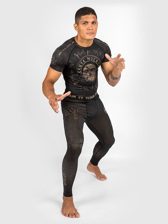 Venum Spats Long Men Martial Arts Leggings Black
