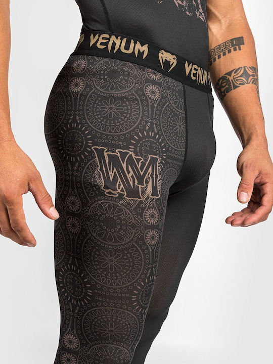 Venum Spats Long Men Martial Arts Leggings Black