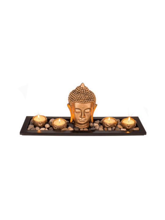 Out of the Blue Dekorative Buddha Figur aus Polyresin Buddha 41x12x17cm