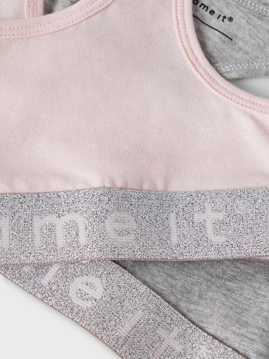 Name It Set of Kids' Bralettes Barely Pink 2pcs