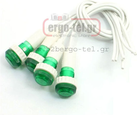 Xindali LED Ενδεικτική Λυχνία 230V Πράσινο 1τμχ 022-021230201