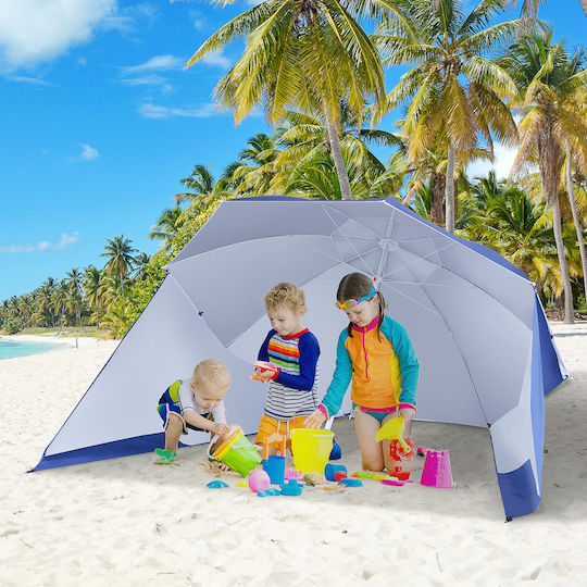 Outsunny Outsunny Beach Umbrella Diameter 2.10m Blue