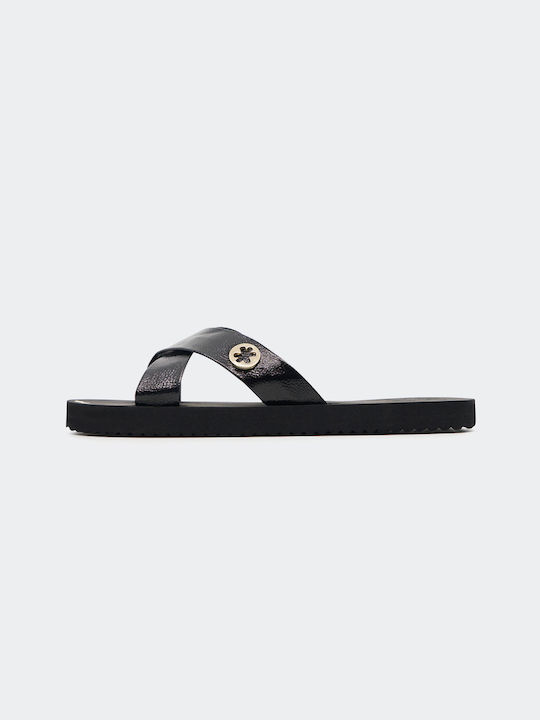 Flip Flop Women's Flat Sandals in Black Color