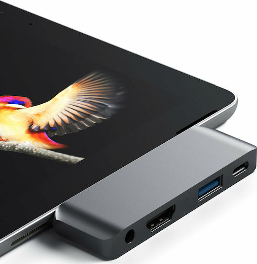 Satechi USB-C Docking Station με HDMI 4K PD Γκρι (ST-TCMPHM)