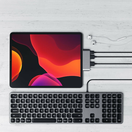 Satechi USB-C Docking Station με HDMI 4K PD Γκρι (ST-TCMPHM)