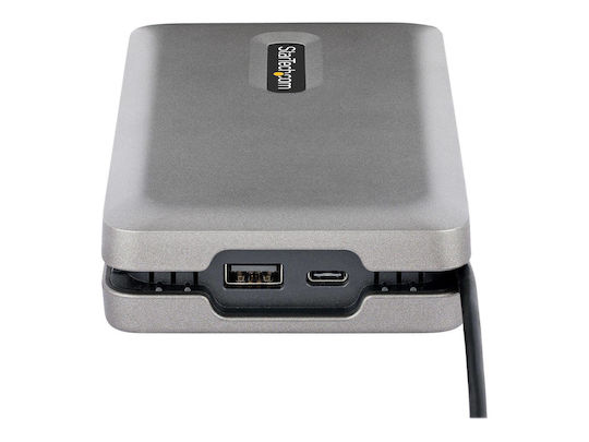 StarTech USB-C Docking Station mit HDMI 4K PD Ethernet und Verbindung 2 Monitore Gray (DKM31C3HVCPD)