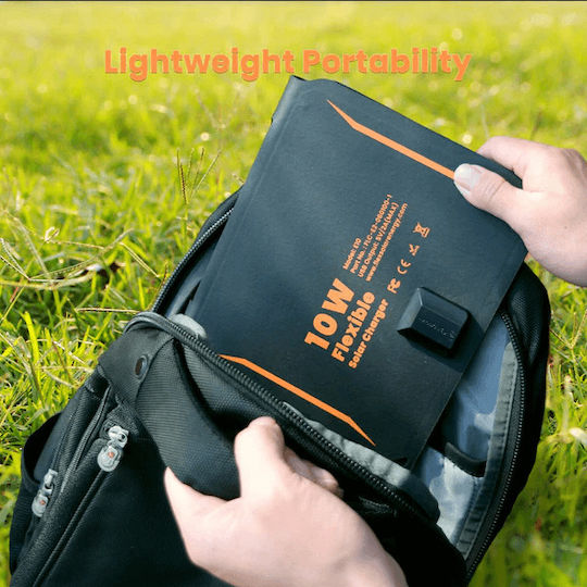 Flexsolar Αναδιπλούμενο Ηλιακό Panel Φορτιστής 10W με USB Output (Φορητών Συσκευών) (FLC-E2-050100-1)