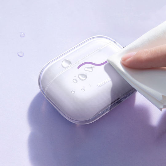Baseus Hülle Silikon in Transparent Farbe für Apple AirPods 3