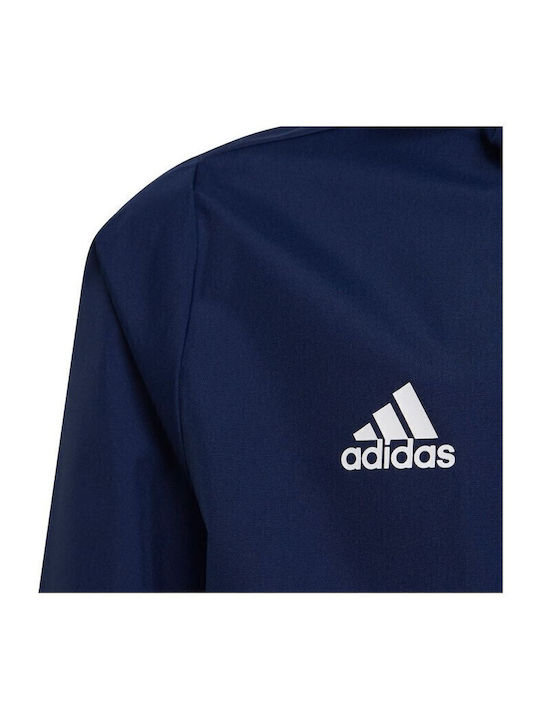 Entrada 22 Waterproof Kids Sports Short Windproof Jacket with Hood Navy Blue