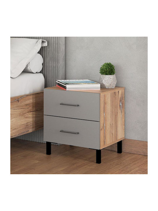 ΝΟ2F Wooden Bedside Table 45x41.5x48.5cm