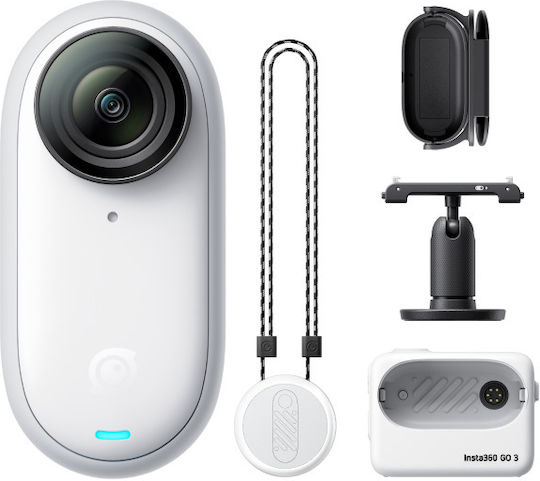Insta360 GO 3 64GB 64GB Action Camera 2K 360° Capture Underwater with Touch Screen 2.2" and Wi-Fi White