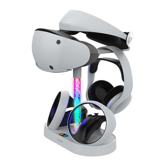 iPega Dual Charger Stand Βάση Φόρτισης για 2 χειριστήρια VR με φωτισμό LED Λευκή PG-P5V001PS VR2